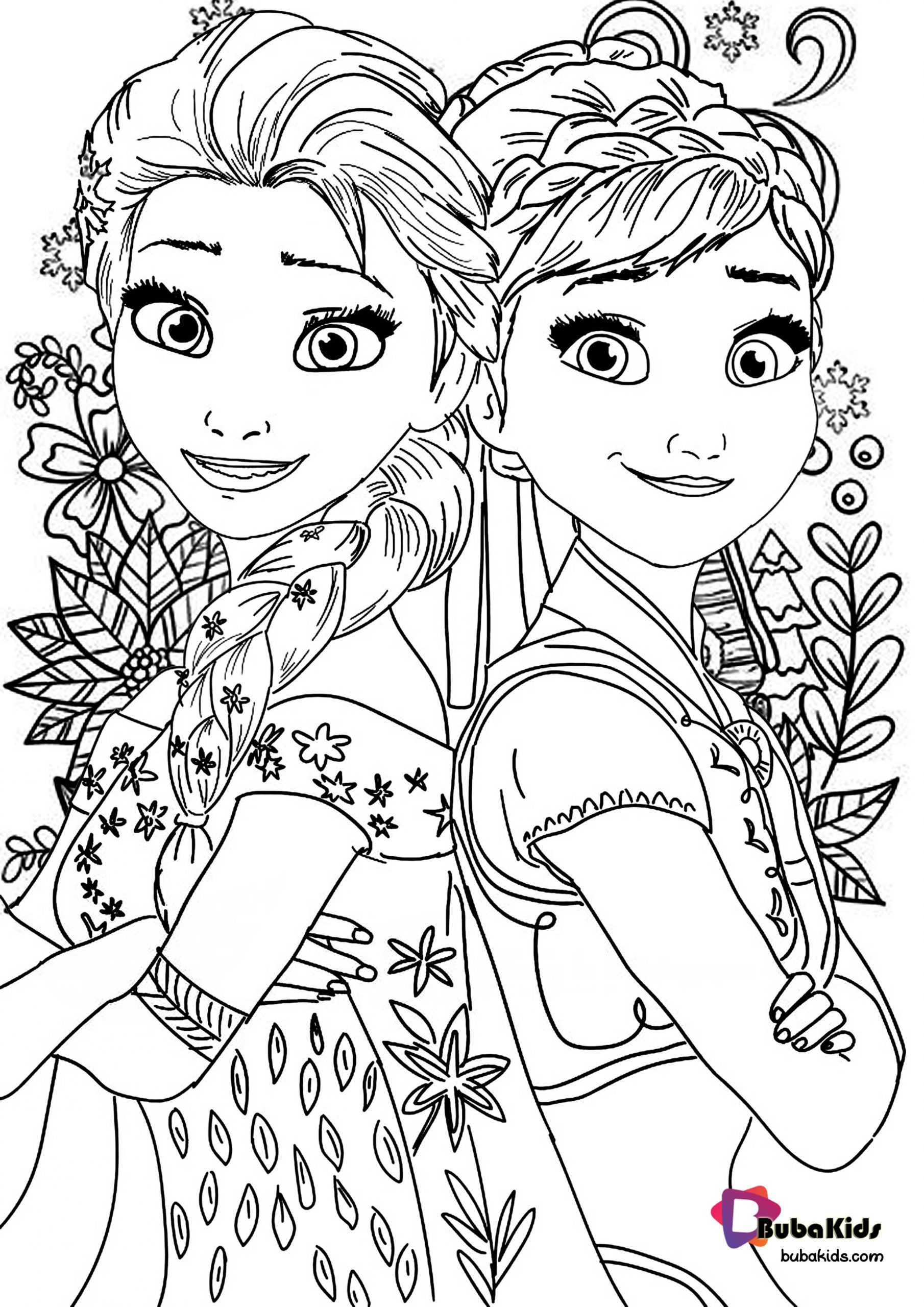 Frozen 2 Coloring Page For Kids Wallpaper