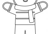 Gingerbread Coloring Page Winter Costume