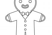 Gingerbread Cute Costume Coloring Page