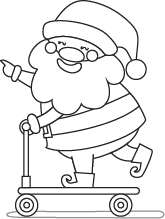 Fun Santa Playing Coloring Page Wallpaper