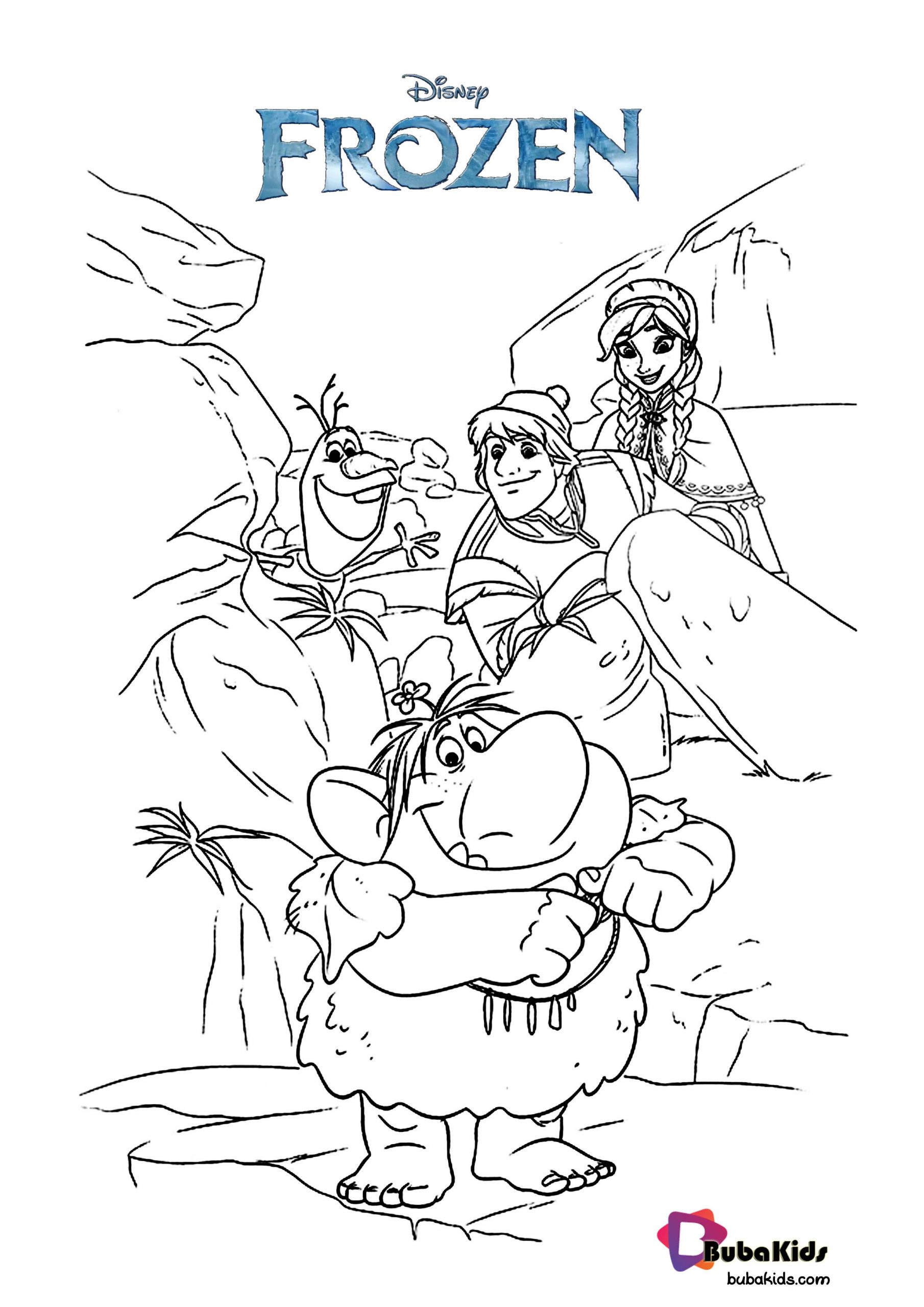 Magical Troll Disney Frozen Coloring Page