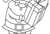 Santa is Back With Gift Coloring Page