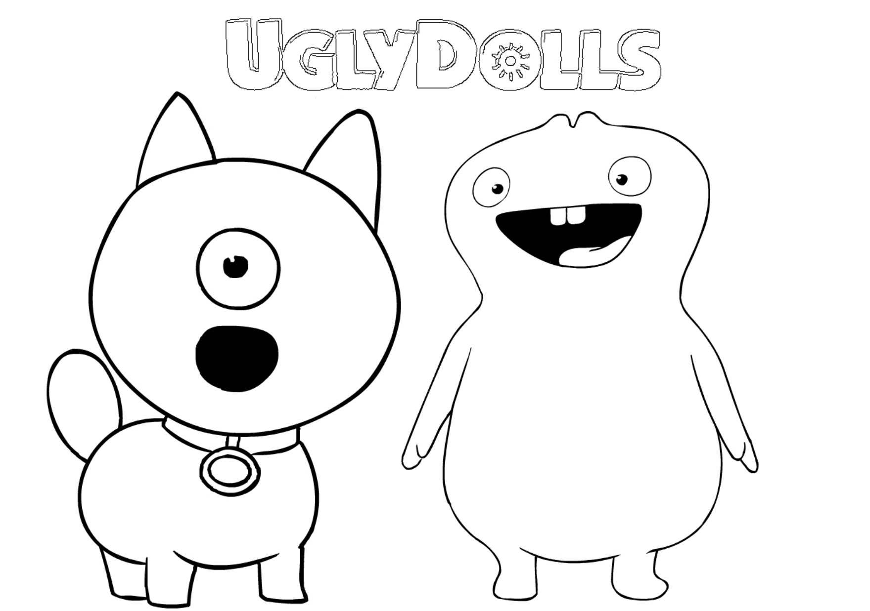 Free download and printable Ugly Dolls coloring page. Wallpaper