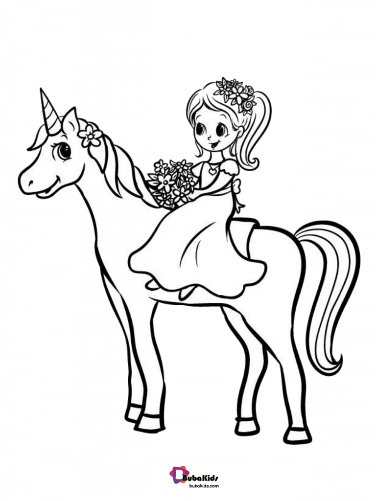 Coloring Page Of Princess Belle | BubaKids.com
