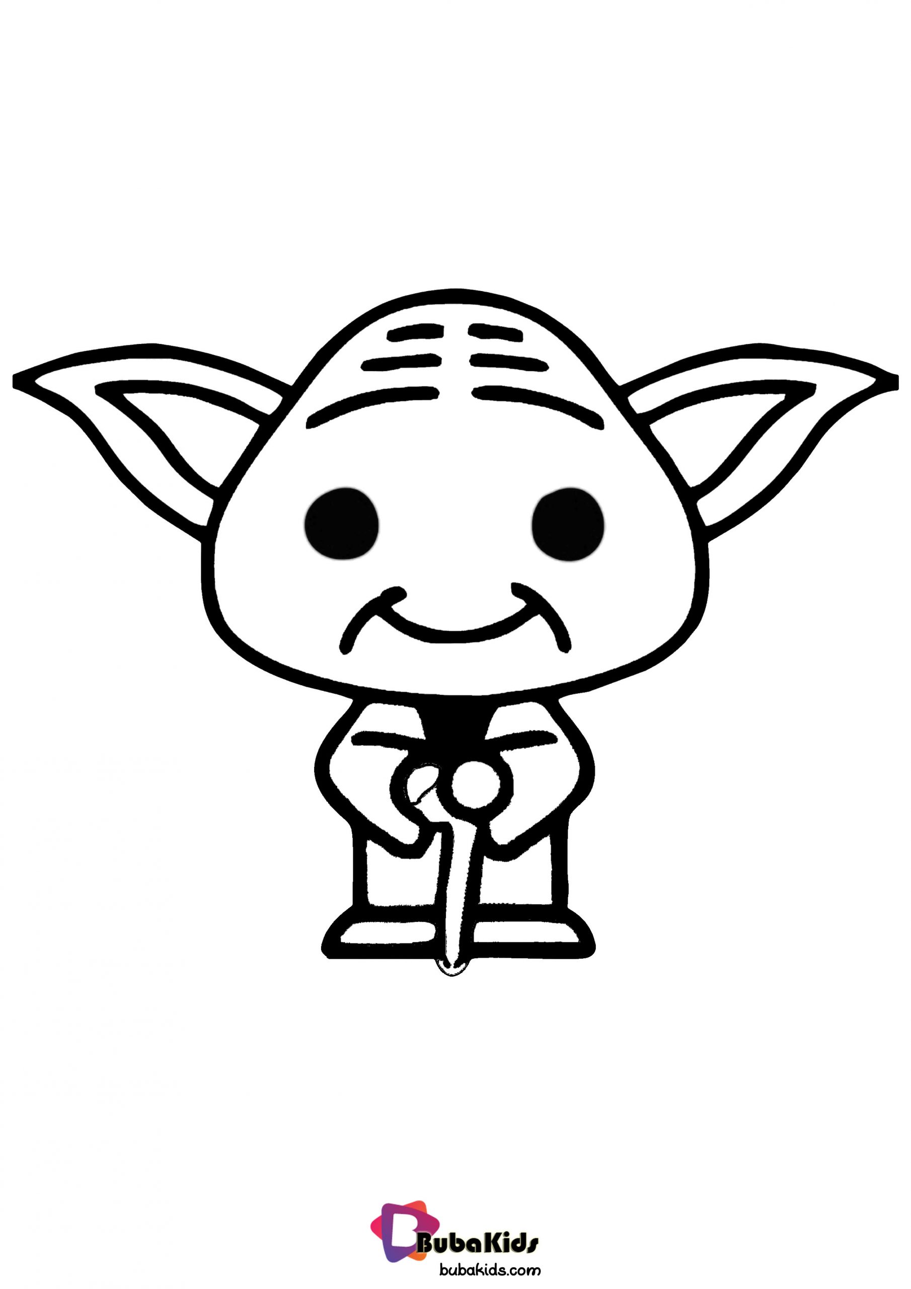 Baby Yoda Coloring Page Wallpaper