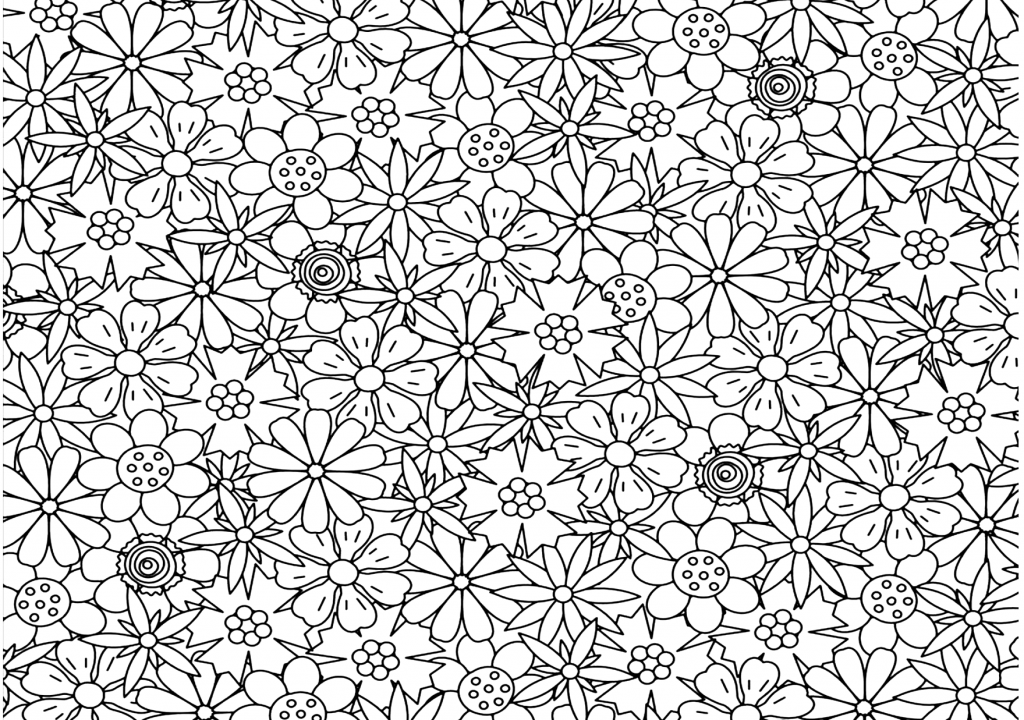 blossom flowers coloring page