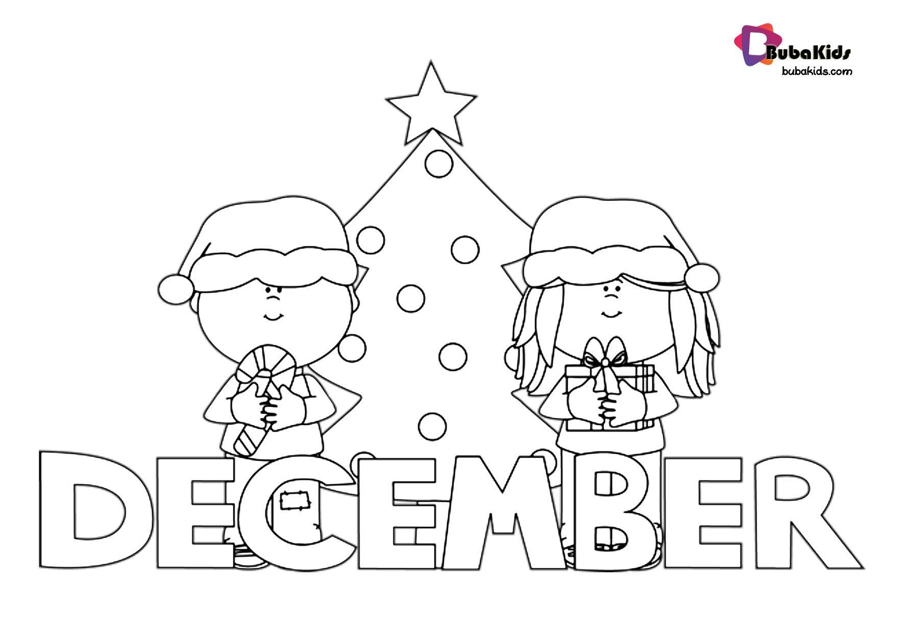 Free download and printable Christmas coloring page. Wallpaper