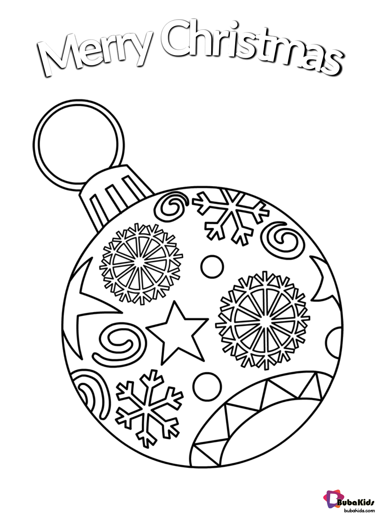 Christmas Tree Ornament coloring page.