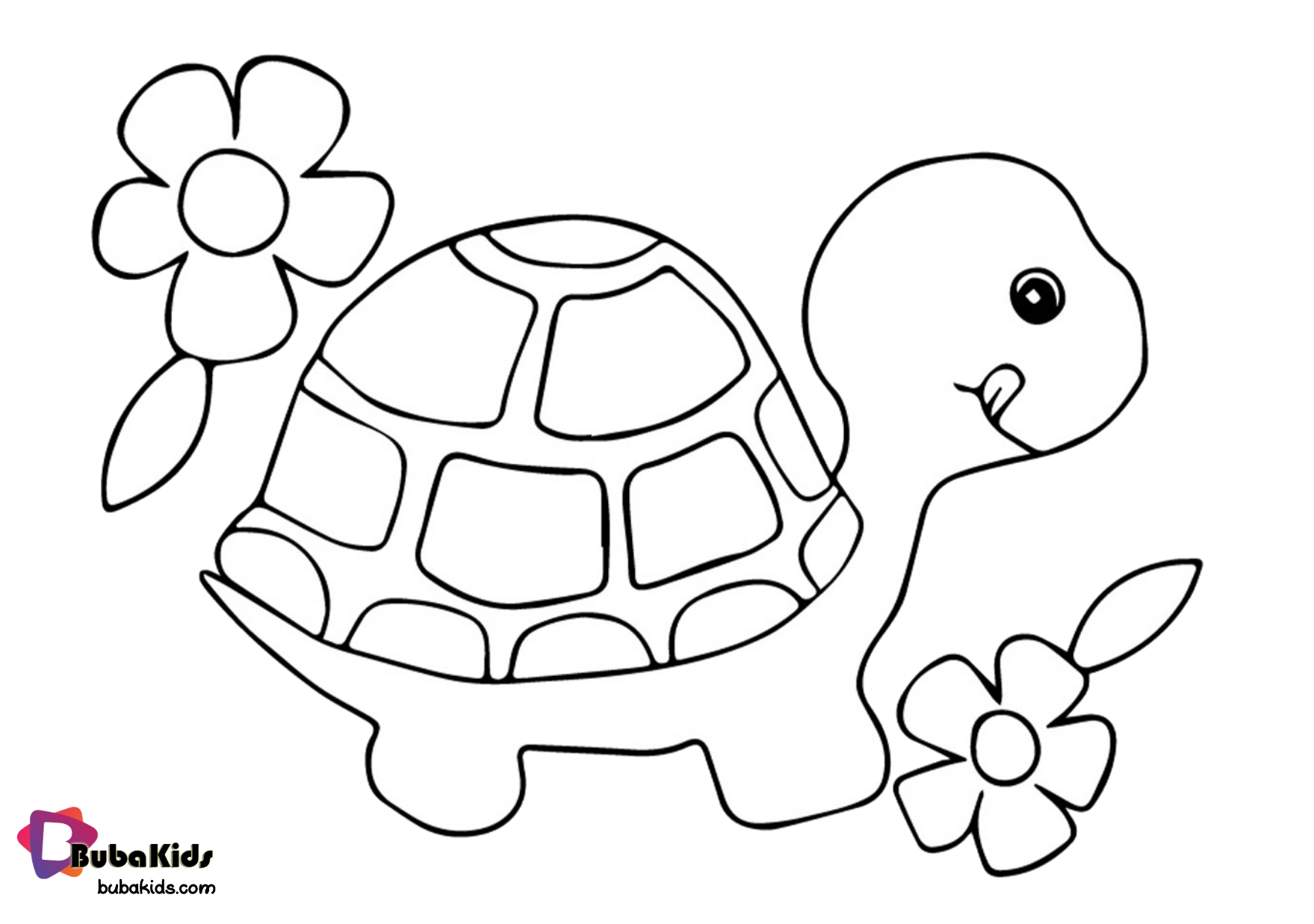 Cute little turtle coloring page free download and printable. Wallpaper