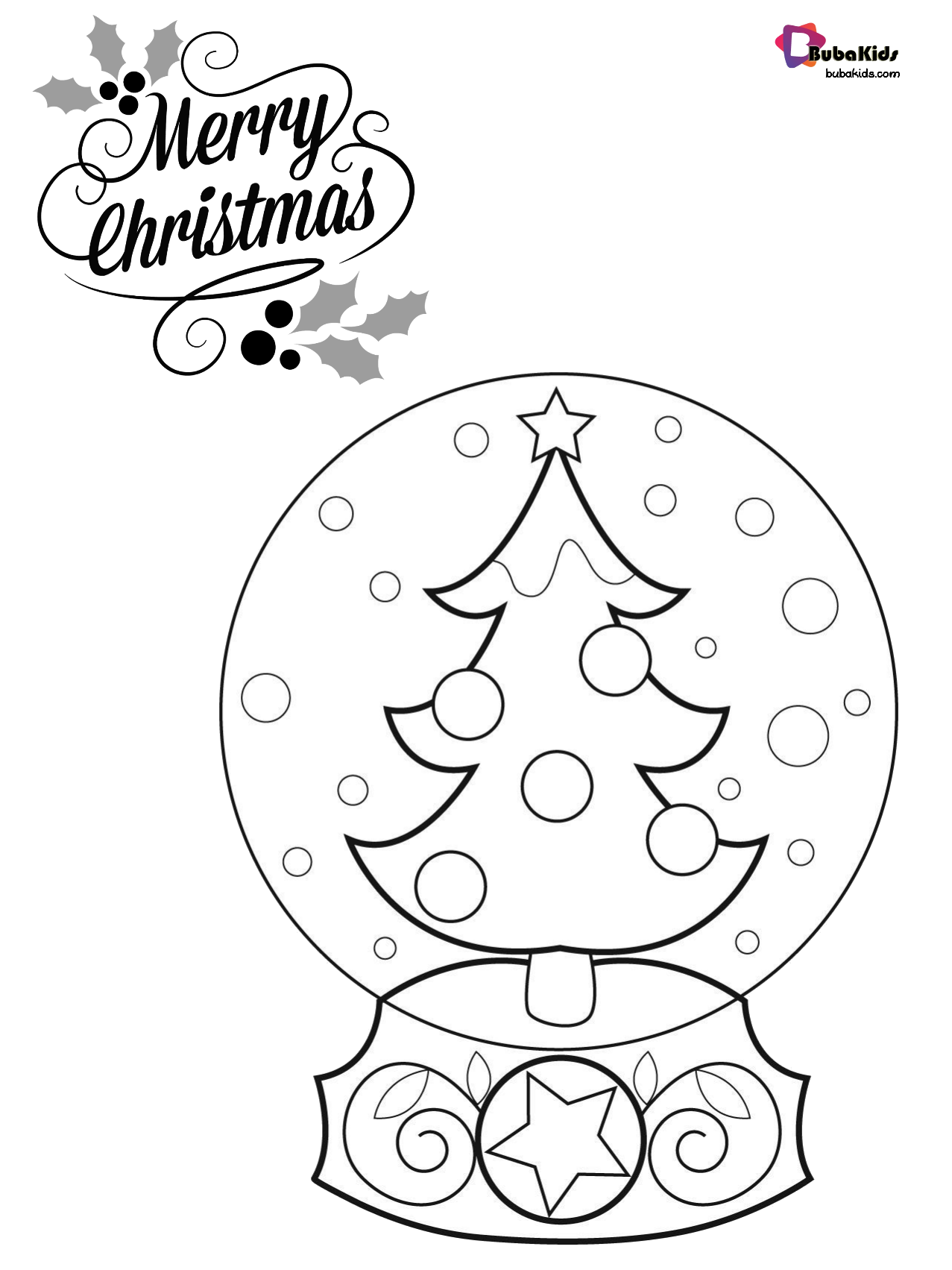 Merry christmas snow globe coloring pages. Wallpaper