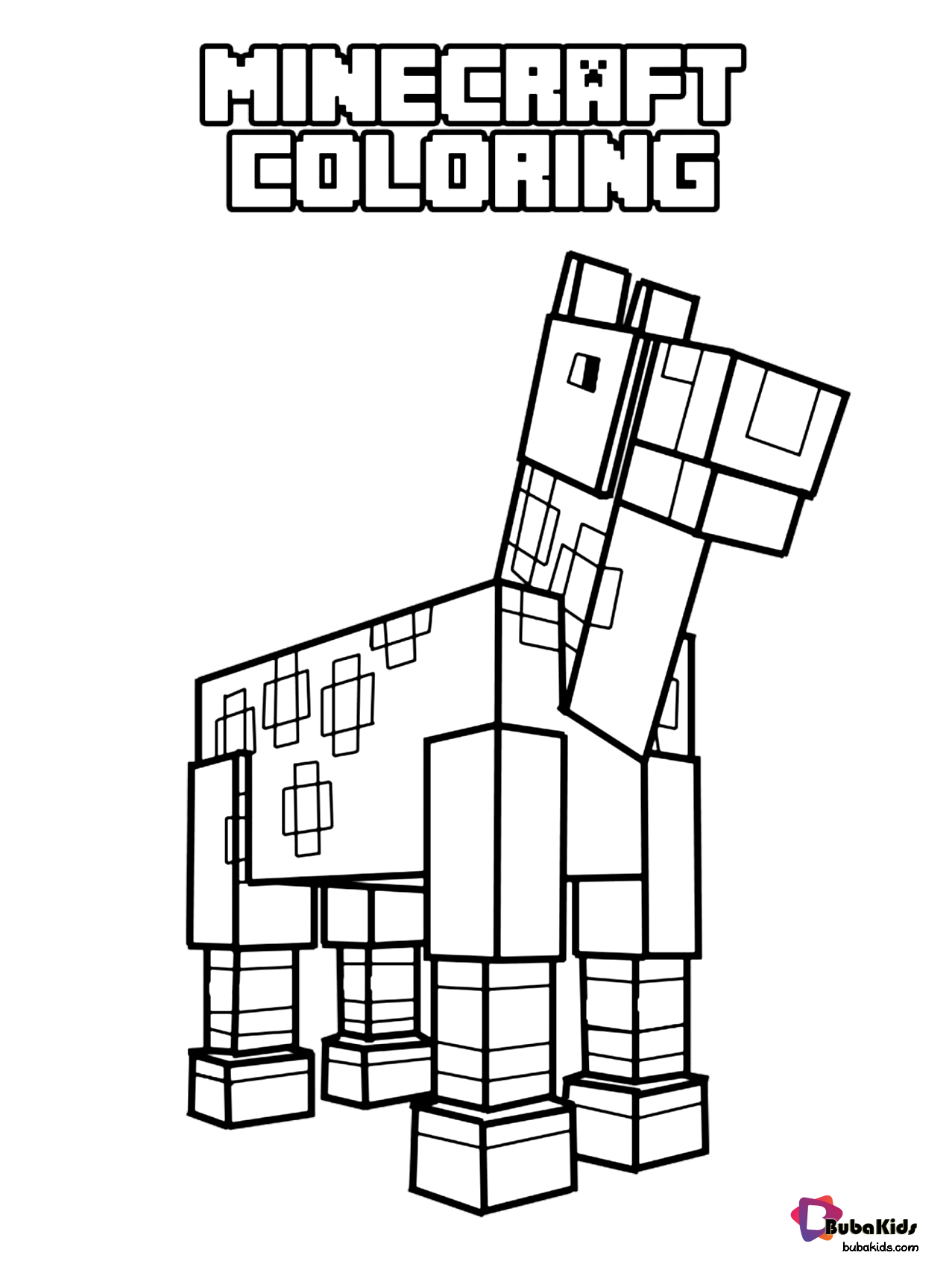 Free coloring pages animals steve outstanding minecraft for kids lego Wallpaper