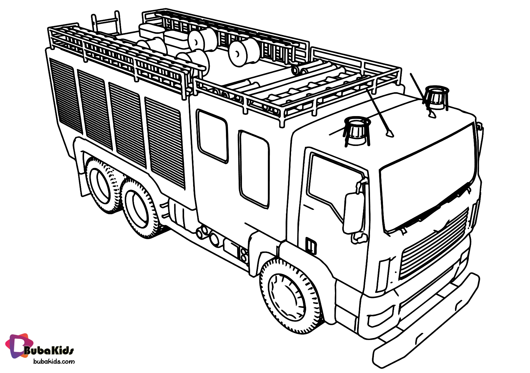 Free picture Fire truck fire engine coloring page Wallpaper