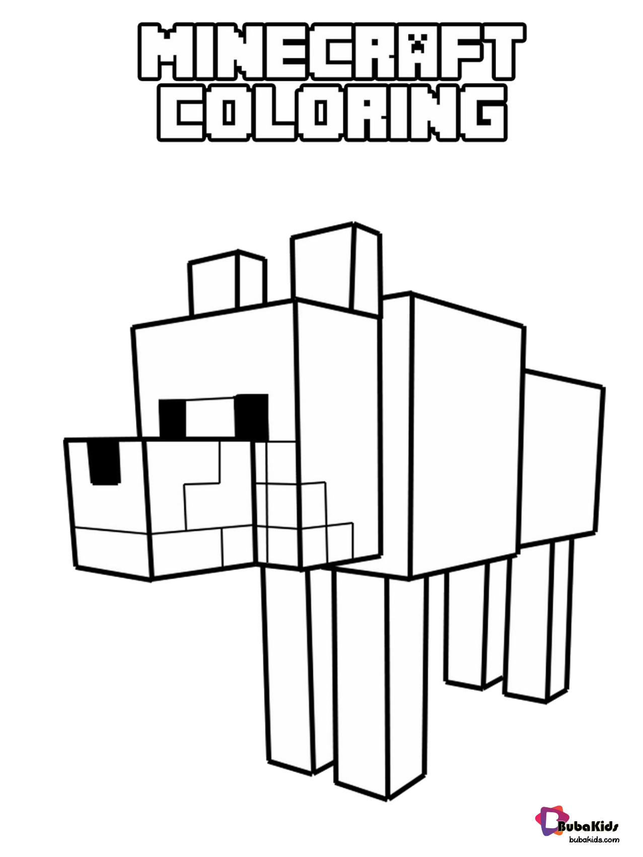 Free download to print minecraft animal coloring pages