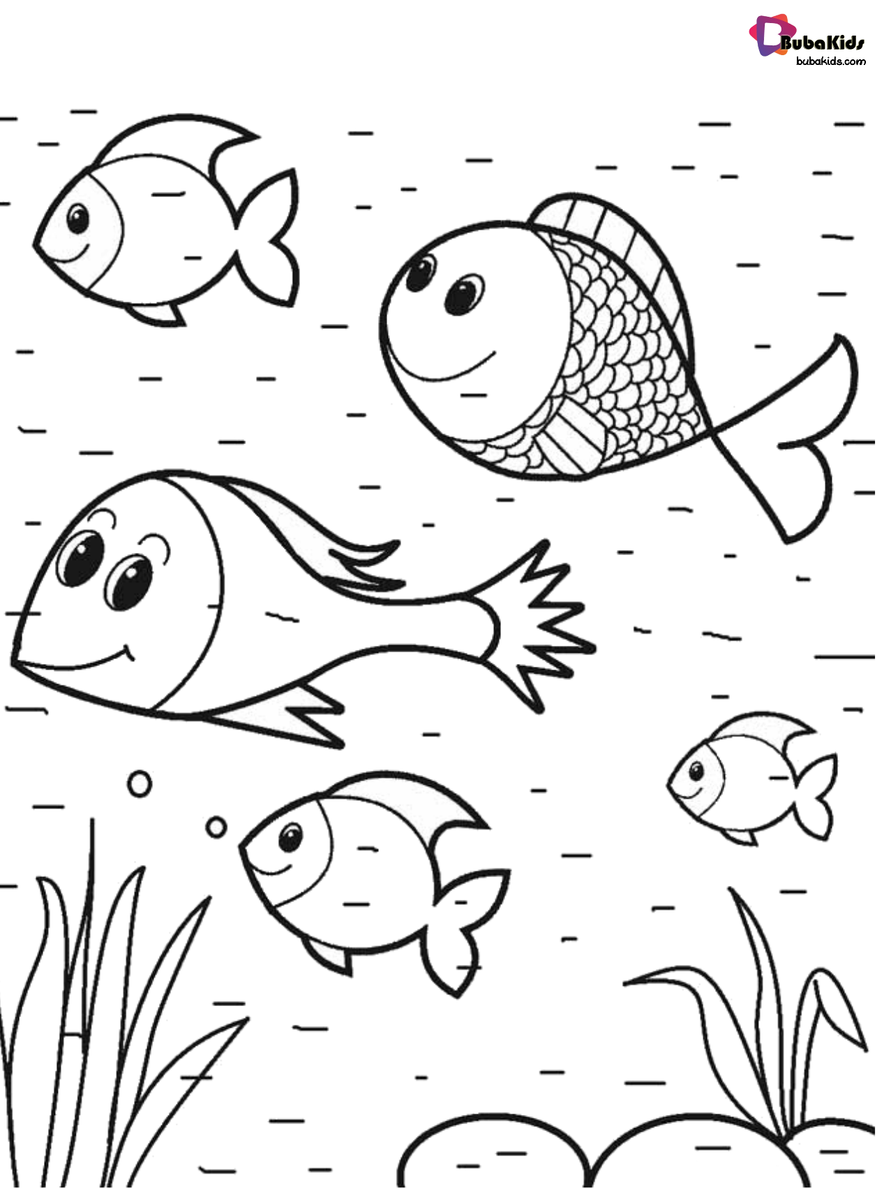 Preschool Fish Coloring Page Fish Coloring Kindergarten Pages Printable ...