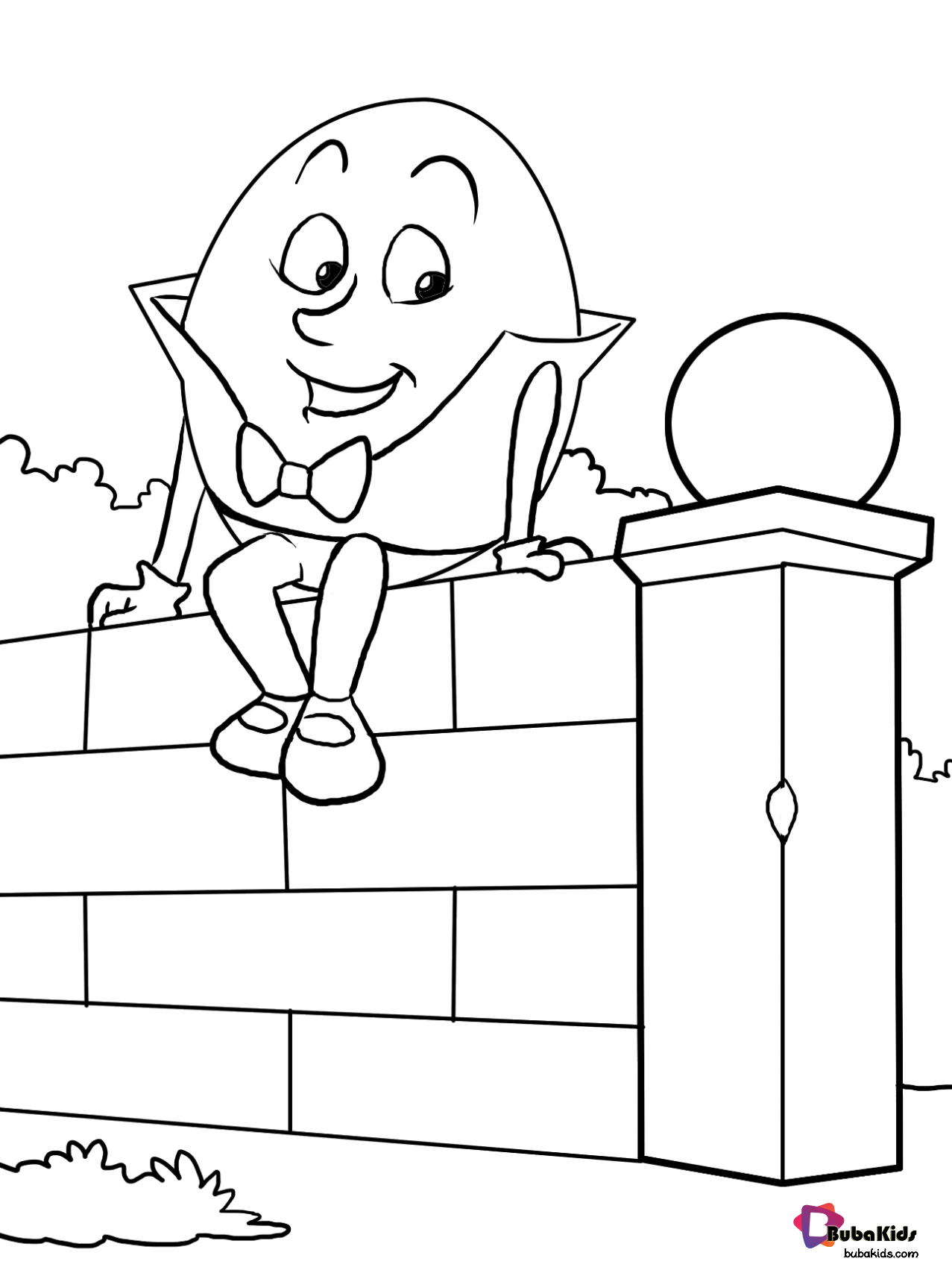 Humpty dumpty coloring page Wallpaper