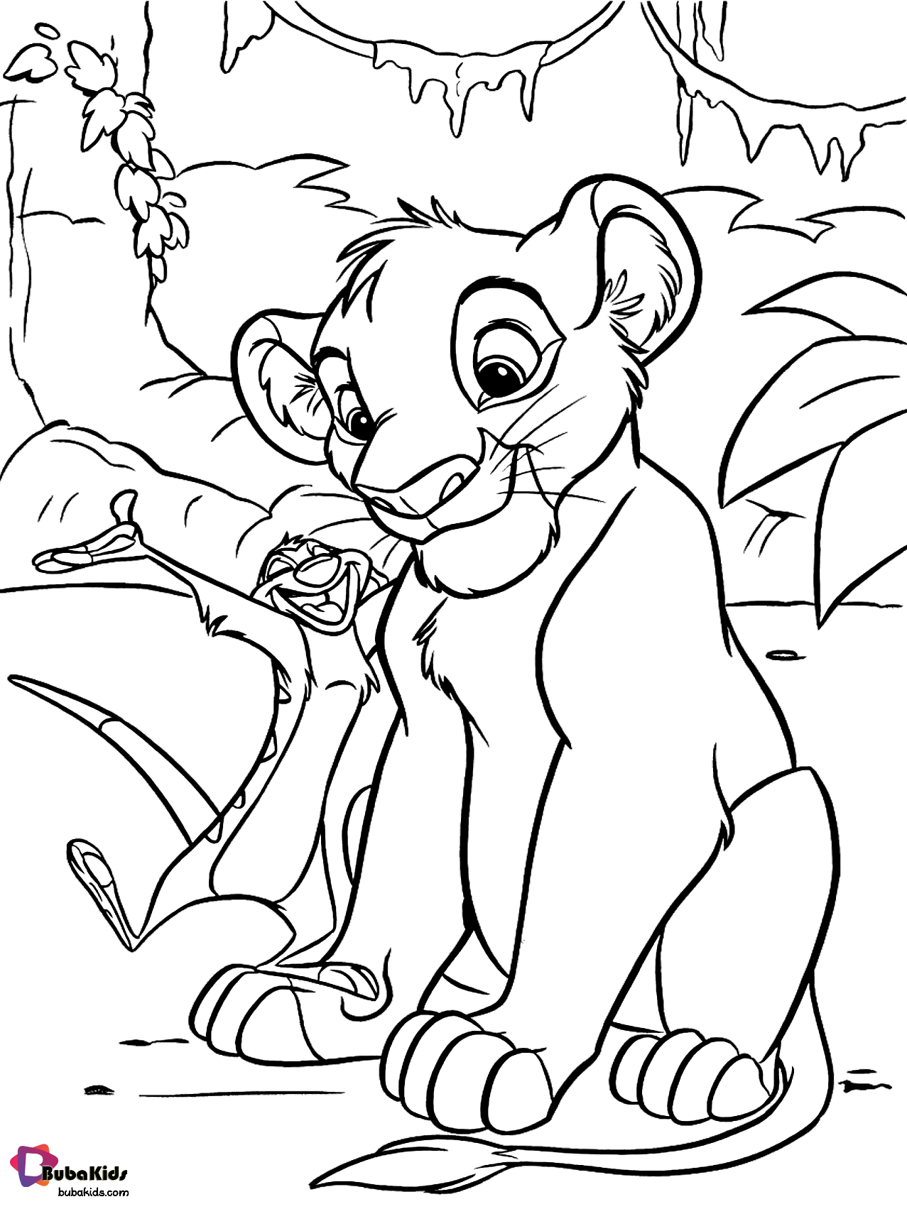 Simba The Lion King coloring page Wallpaper