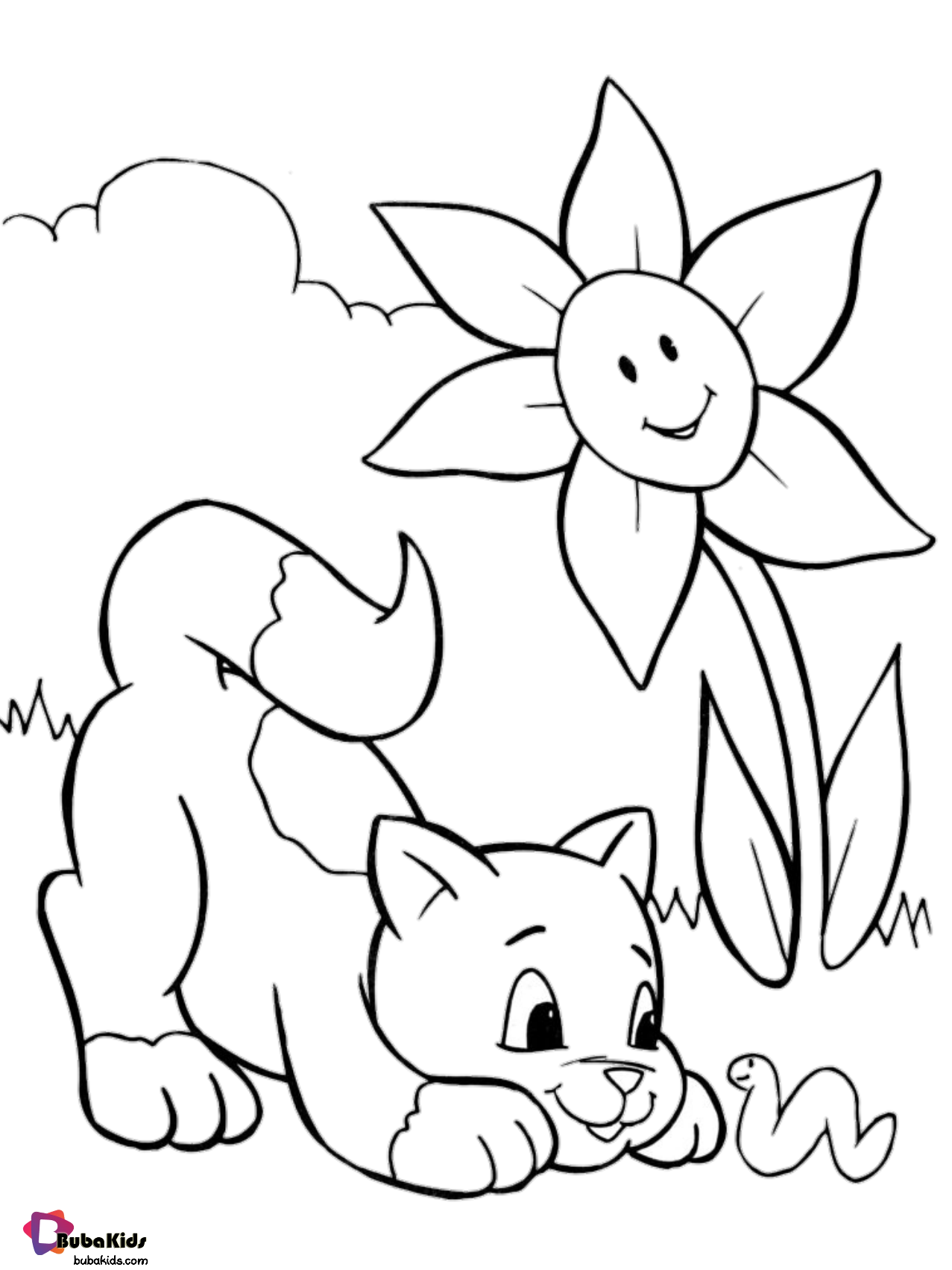 Simple and easy coloring page for toddlers Wallpaper