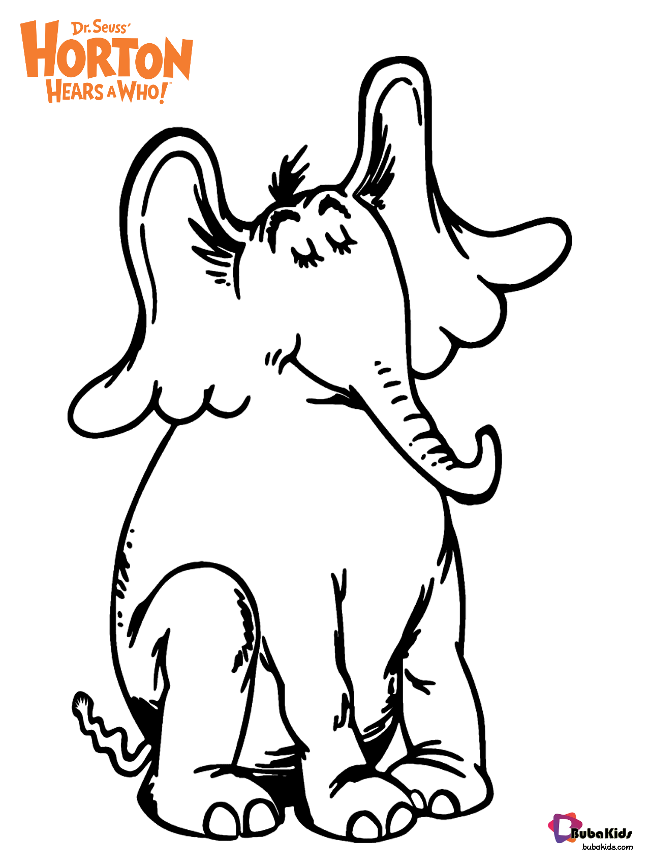 Dr seuss horton hears a who horton elephant printable coloring pages