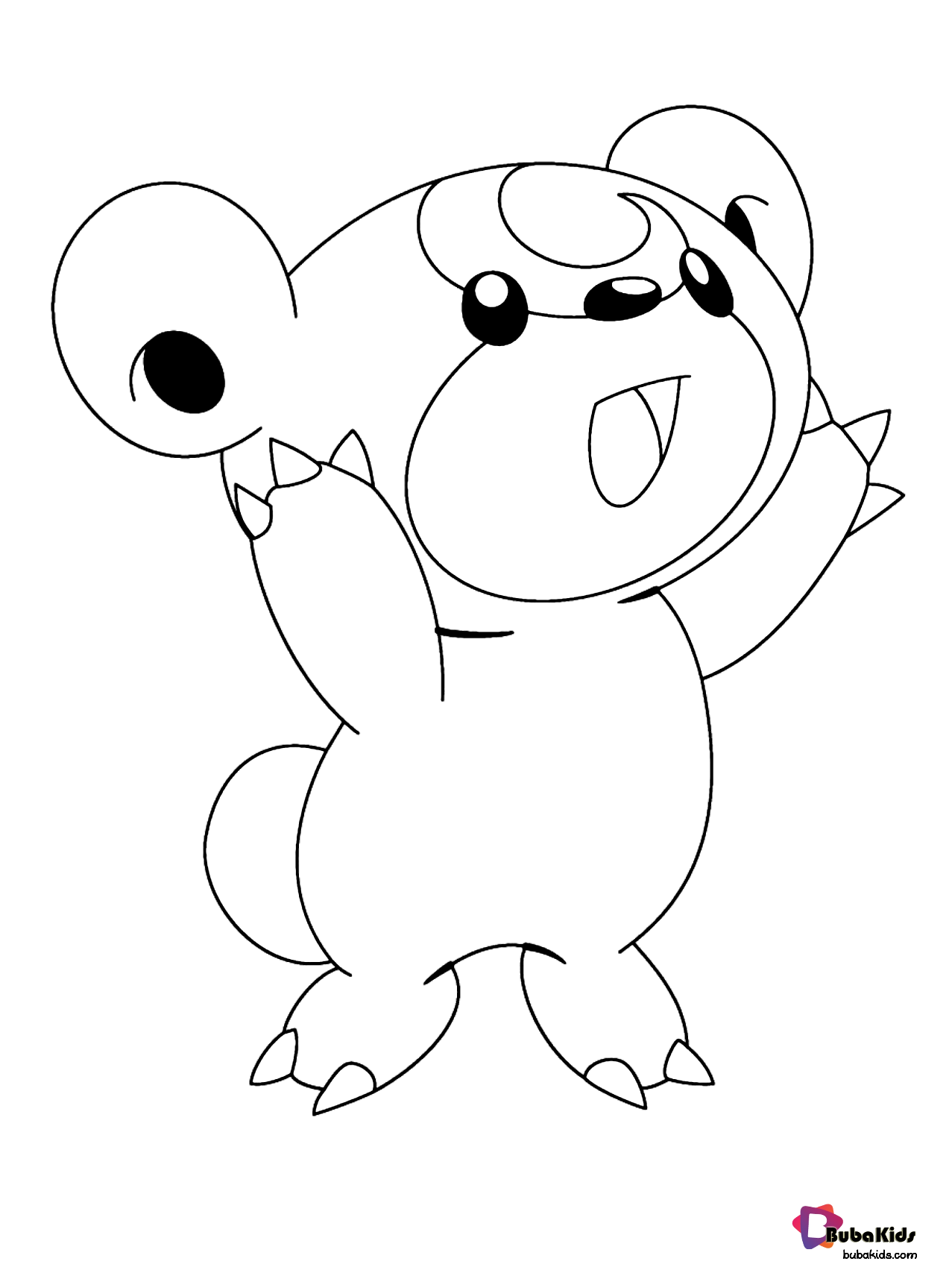 Easy pokemon coloring page for toddlers Wallpaper