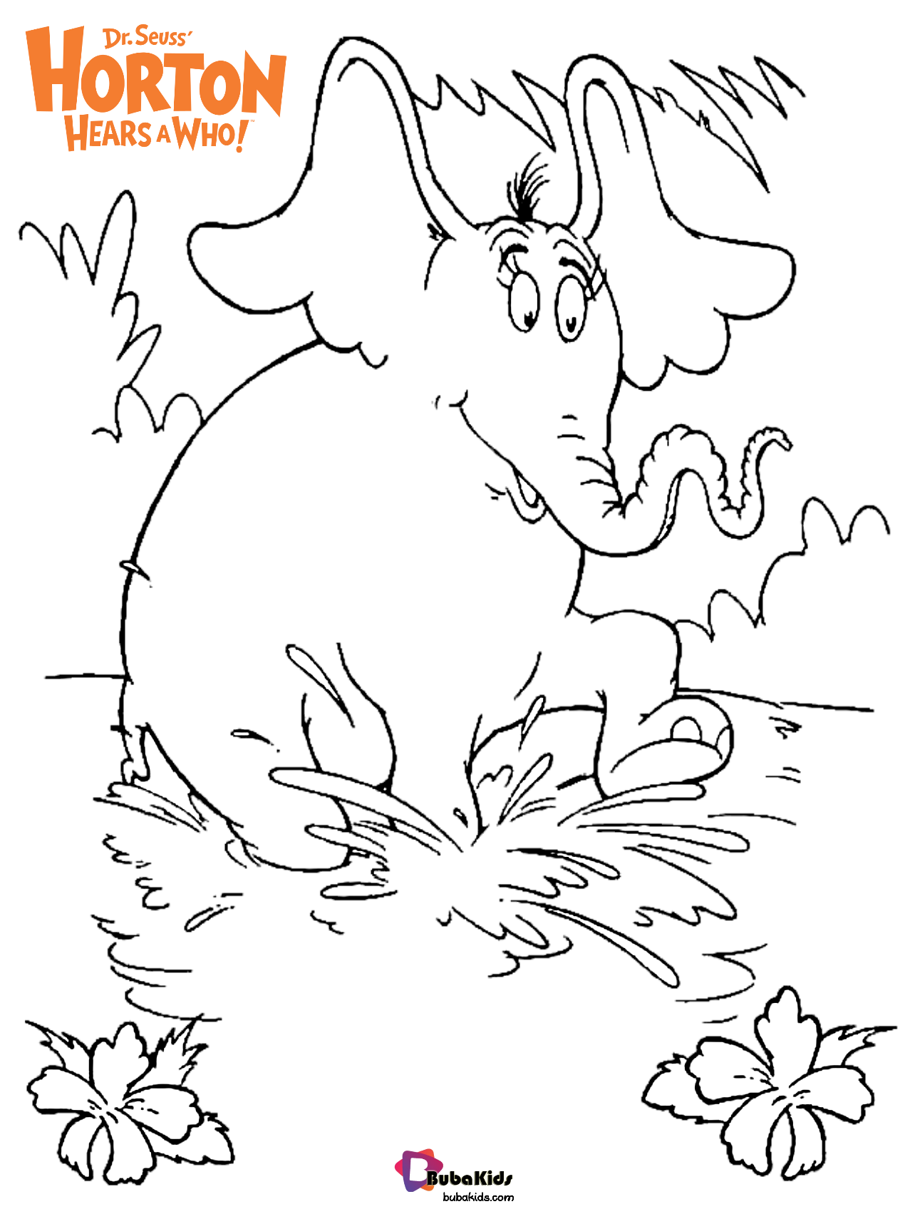 Horton hears a who coloring page dr seuss coloring