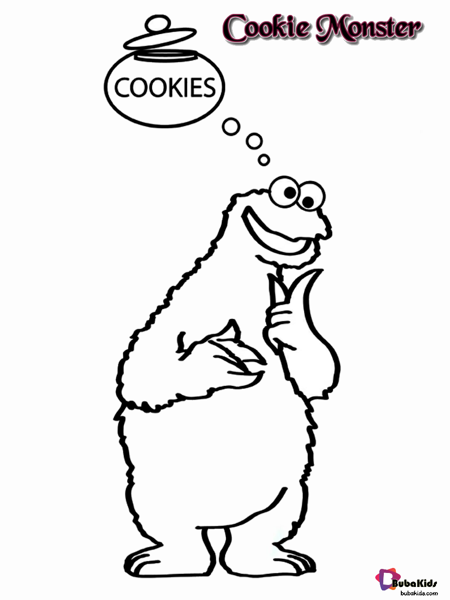 Free download Cookie monster sesame street tv series coloring page Wallpaper