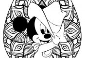 Baby Disney Mickey Mouse Special Easter Egg Coloring Page For Kids