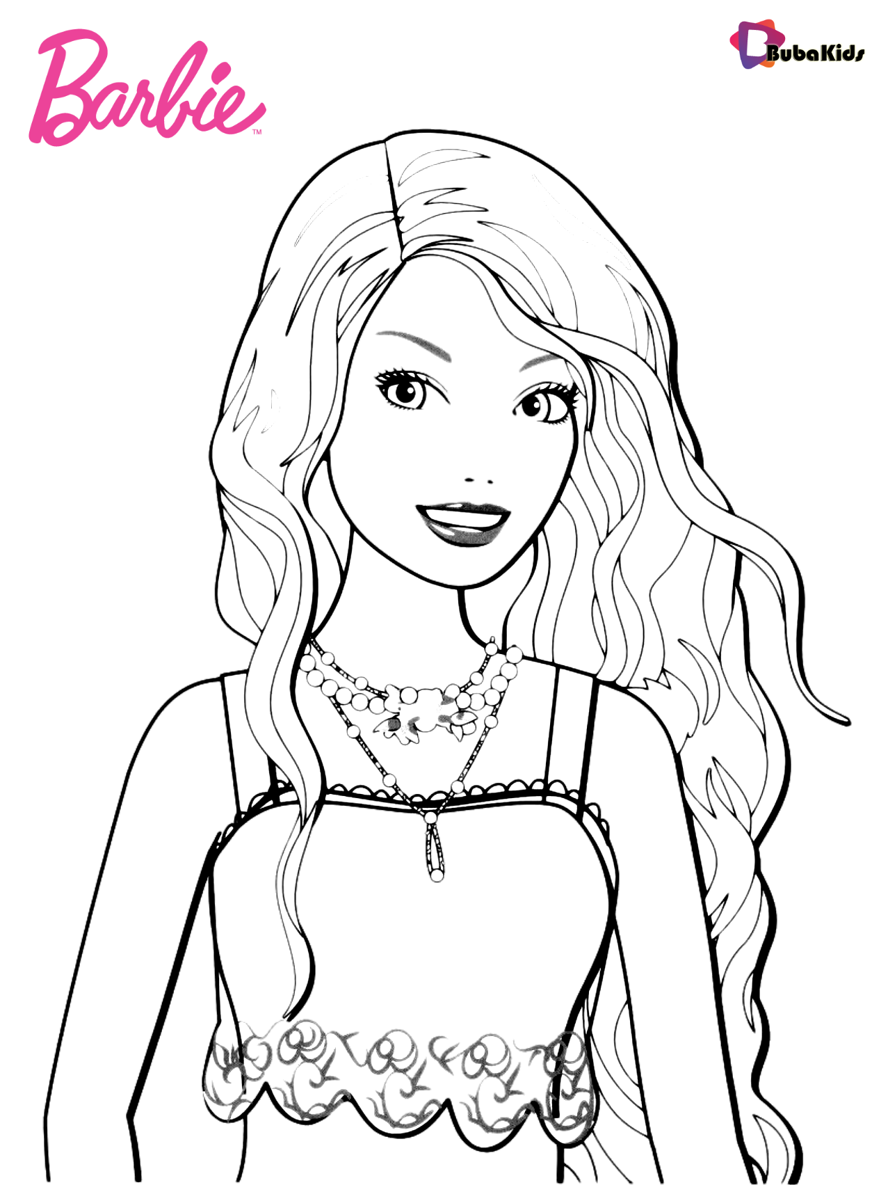 Barbie coloring pages free download Wallpaper