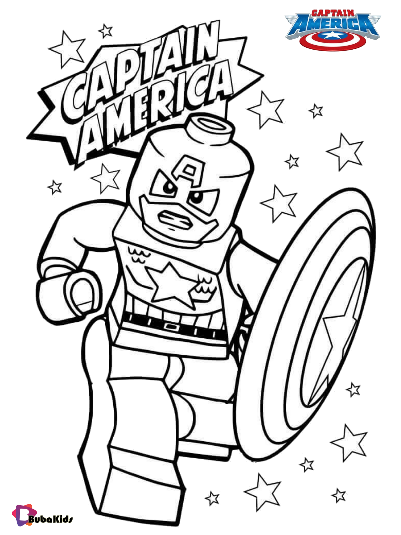 Captain America character lego superhero edition coloring pages Wallpaper