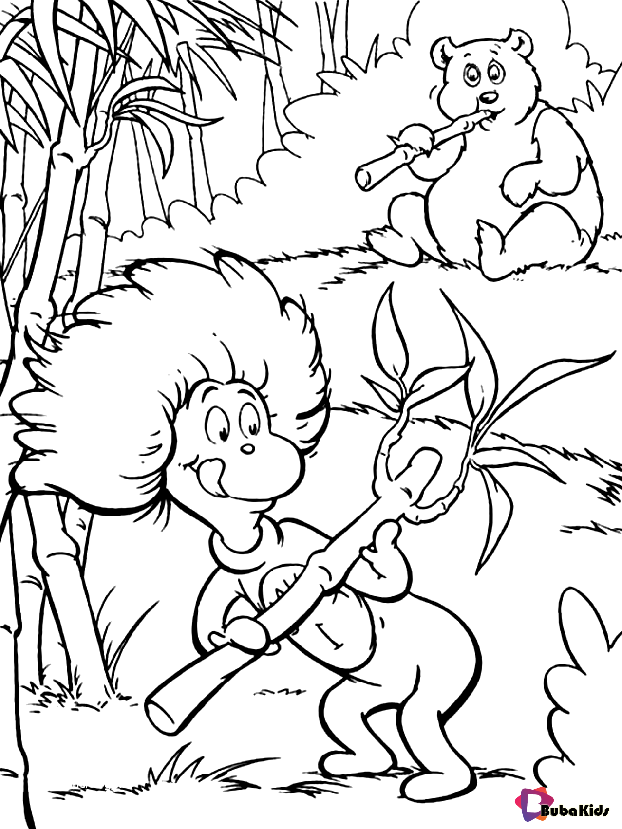 Dr seuss Thing 1 from book The Cat in The Hat coloring pages Wallpaper