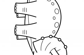Easy Dinosaurs Triceratops Coloring Page For Kids
