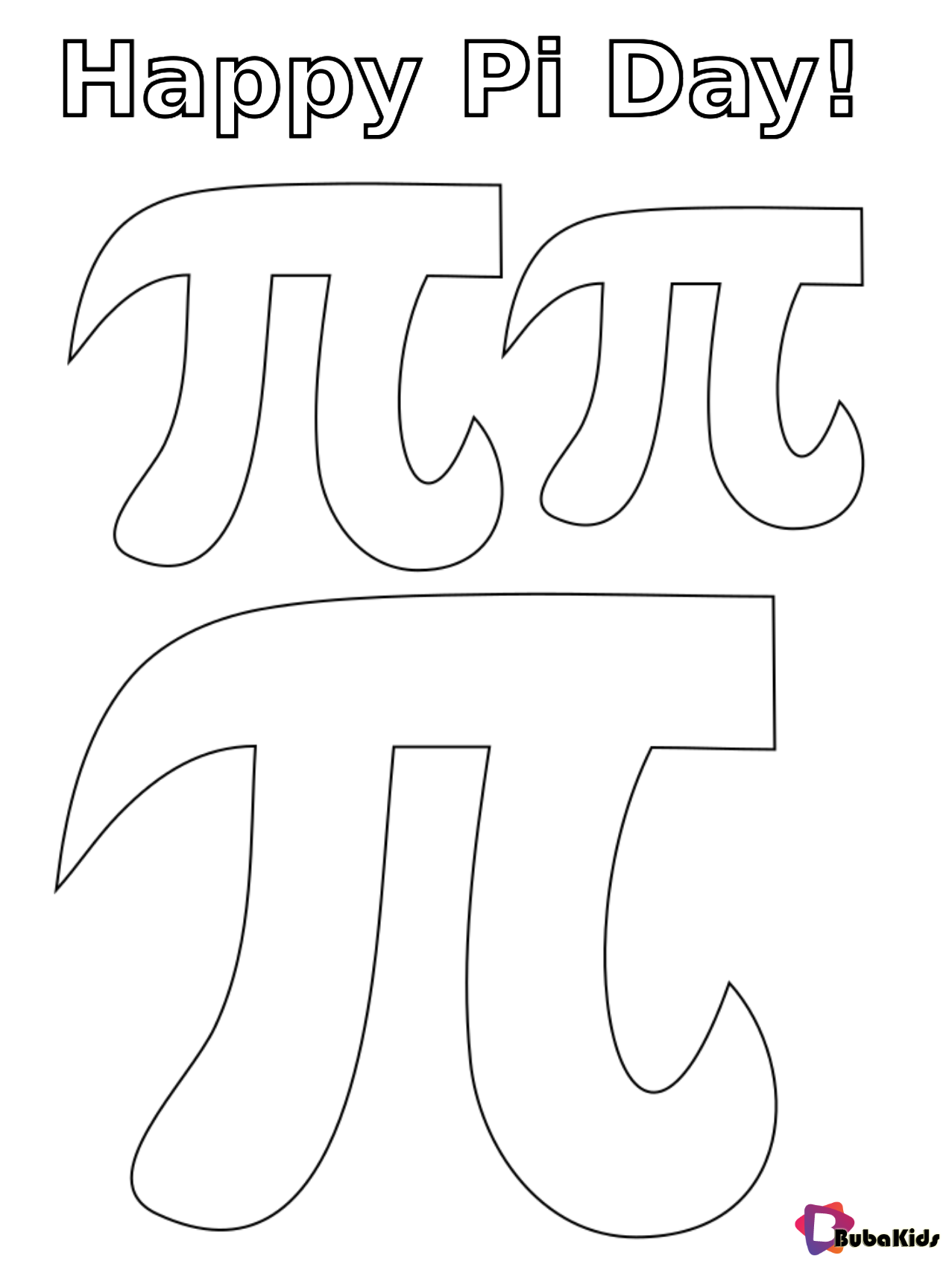 Happy Pi Day march 14 coloring page Wallpaper