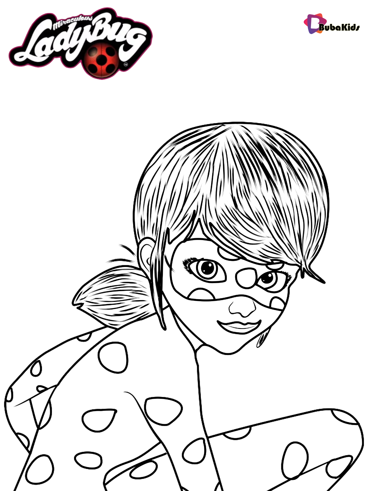 Miraculous ladybug coloring page Wallpaper