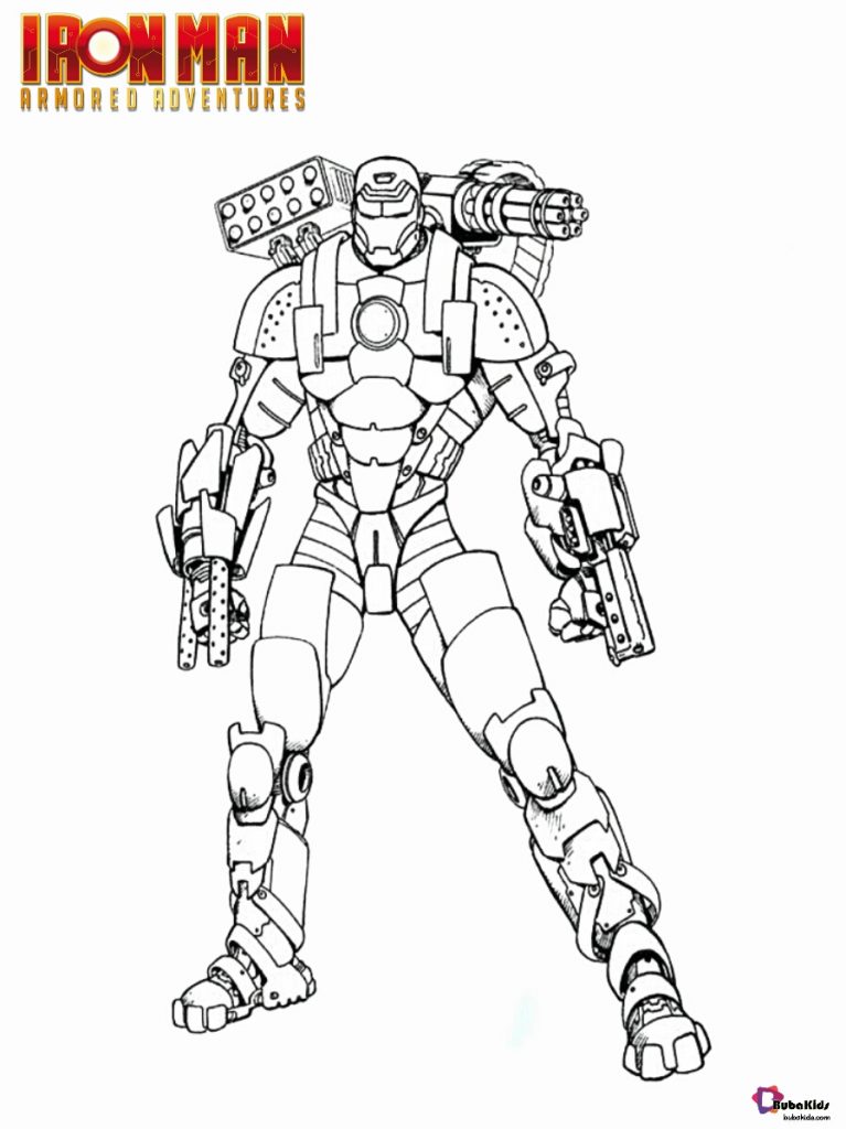 Iron man coloring page free download to print | BubaKids.com
