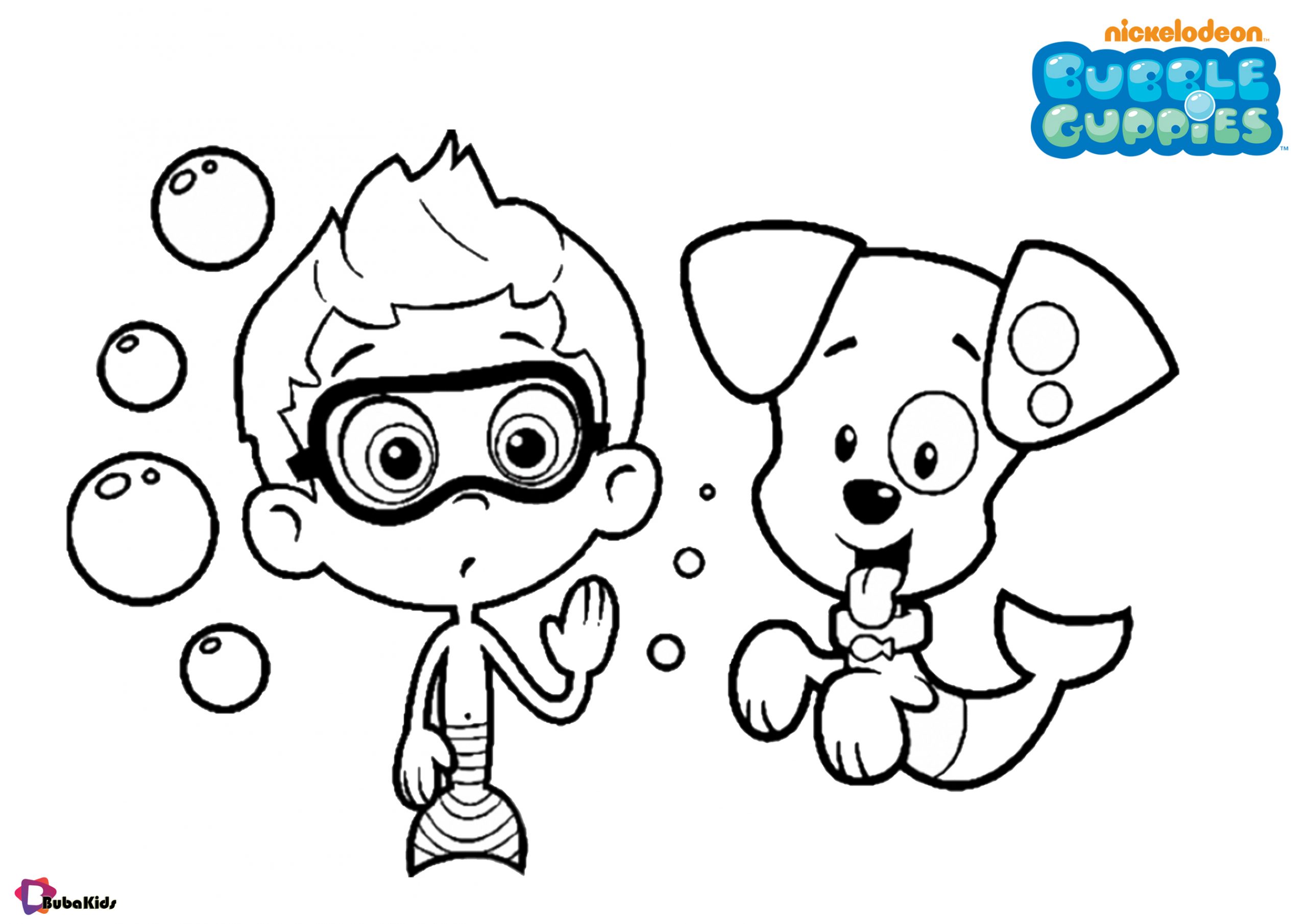 Printable free bubble guppies coloring pages bubakids