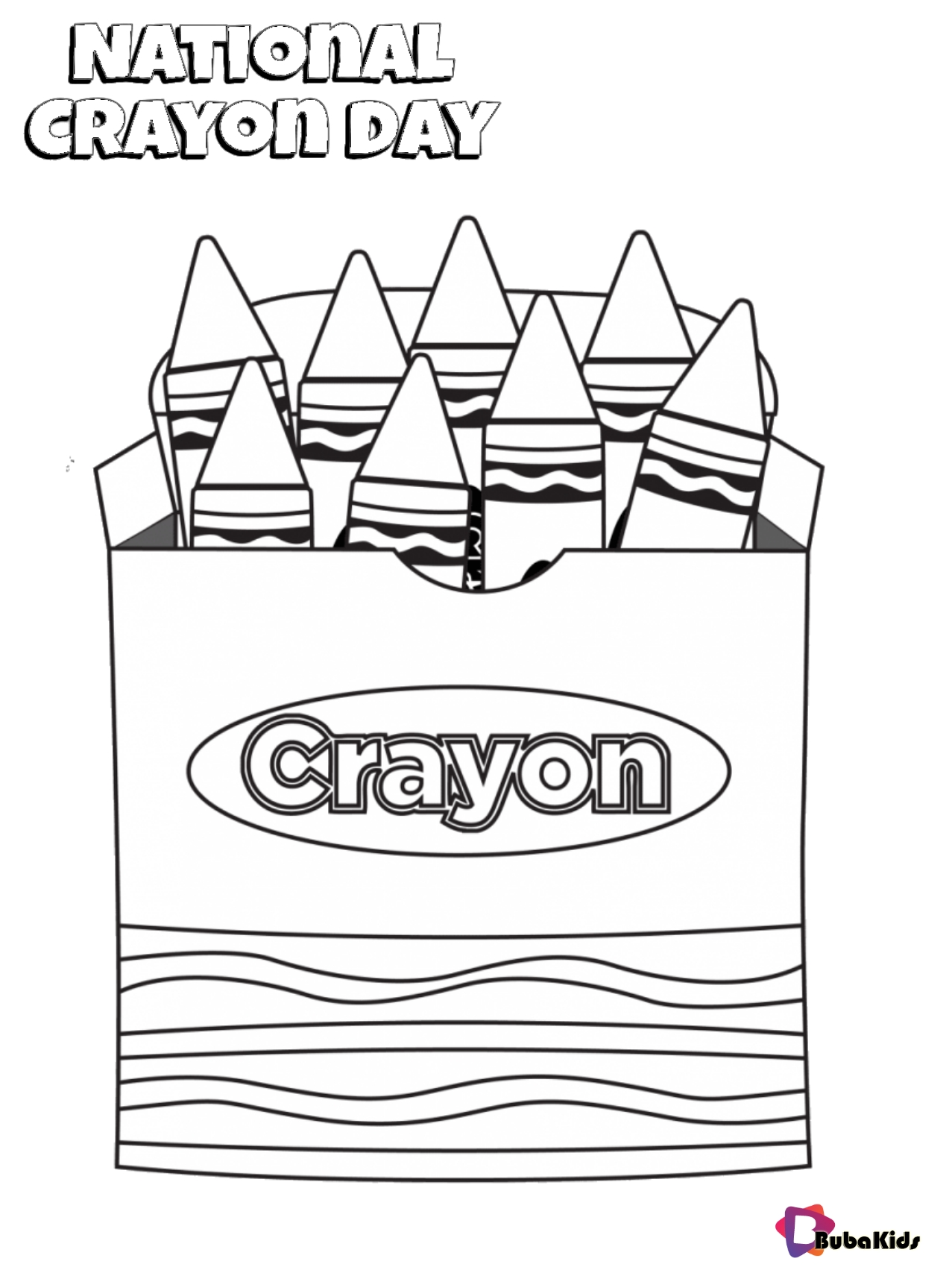 National crayon day on march 31 coloring page Wallpaper