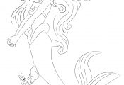 Princess Ariel Coloring Page Tracing By Bubakids