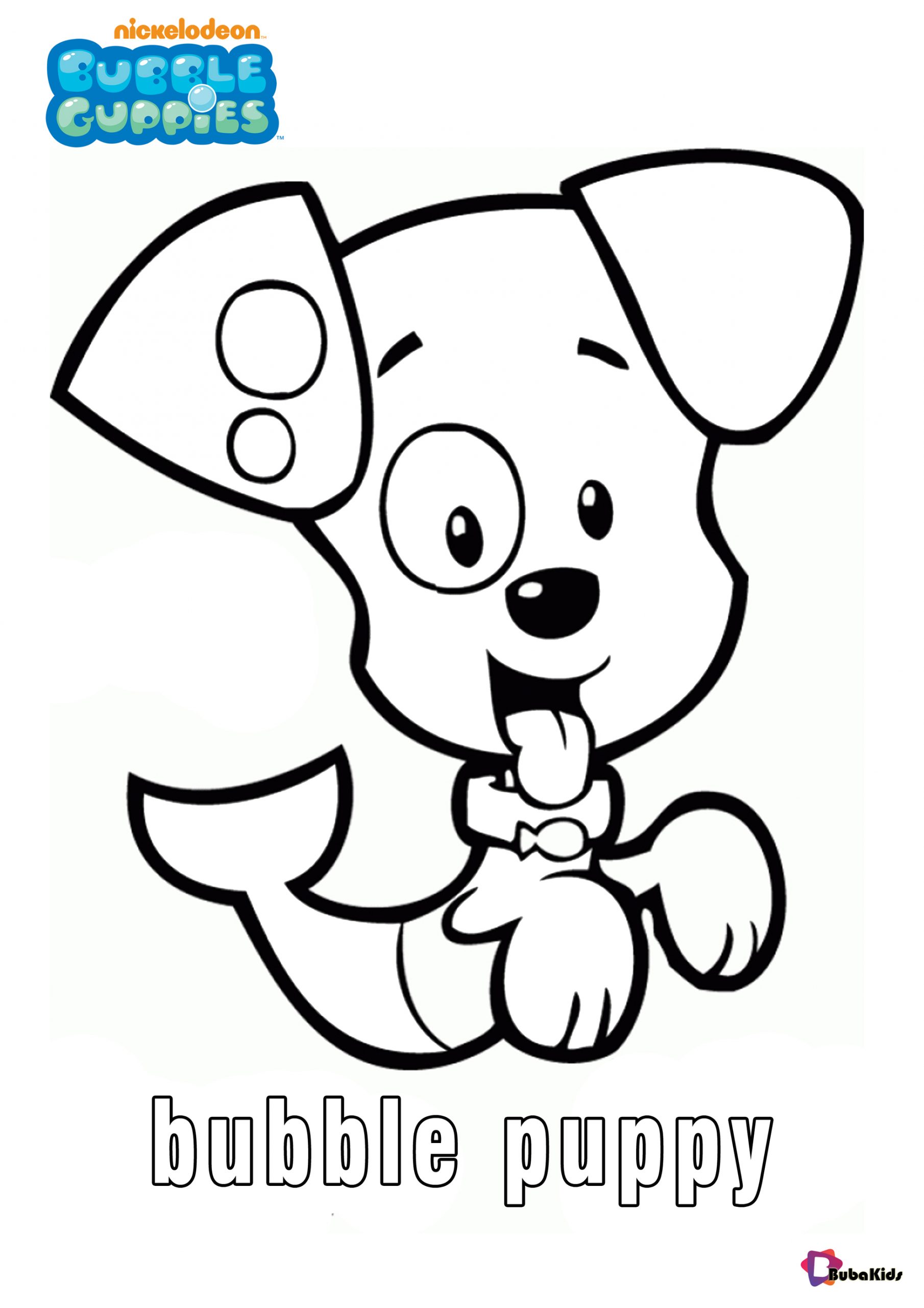 Printable Bubble Guppies character coloring pages  Bubble Puppy Wallpaper