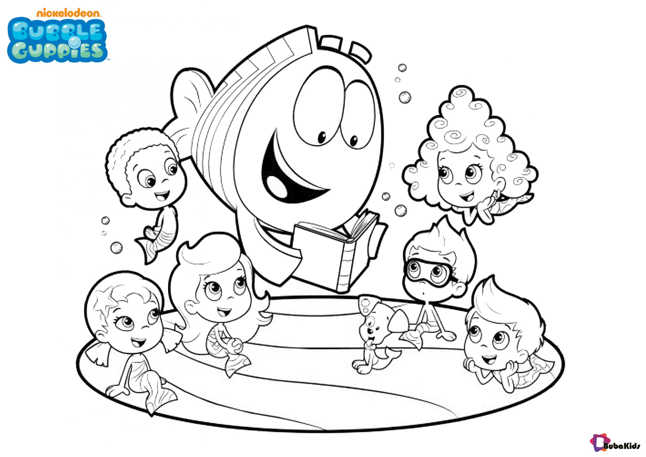 Printable Bubble Guppies coloring pages free download to print Wallpaper