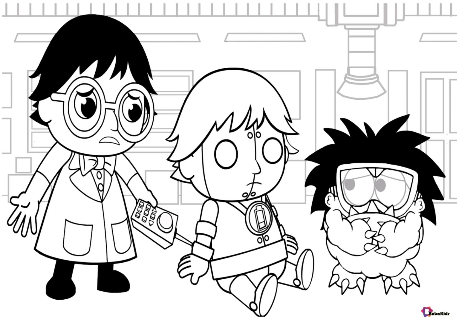 Ryan’s world cartoon coloring pages   BubaKids.com