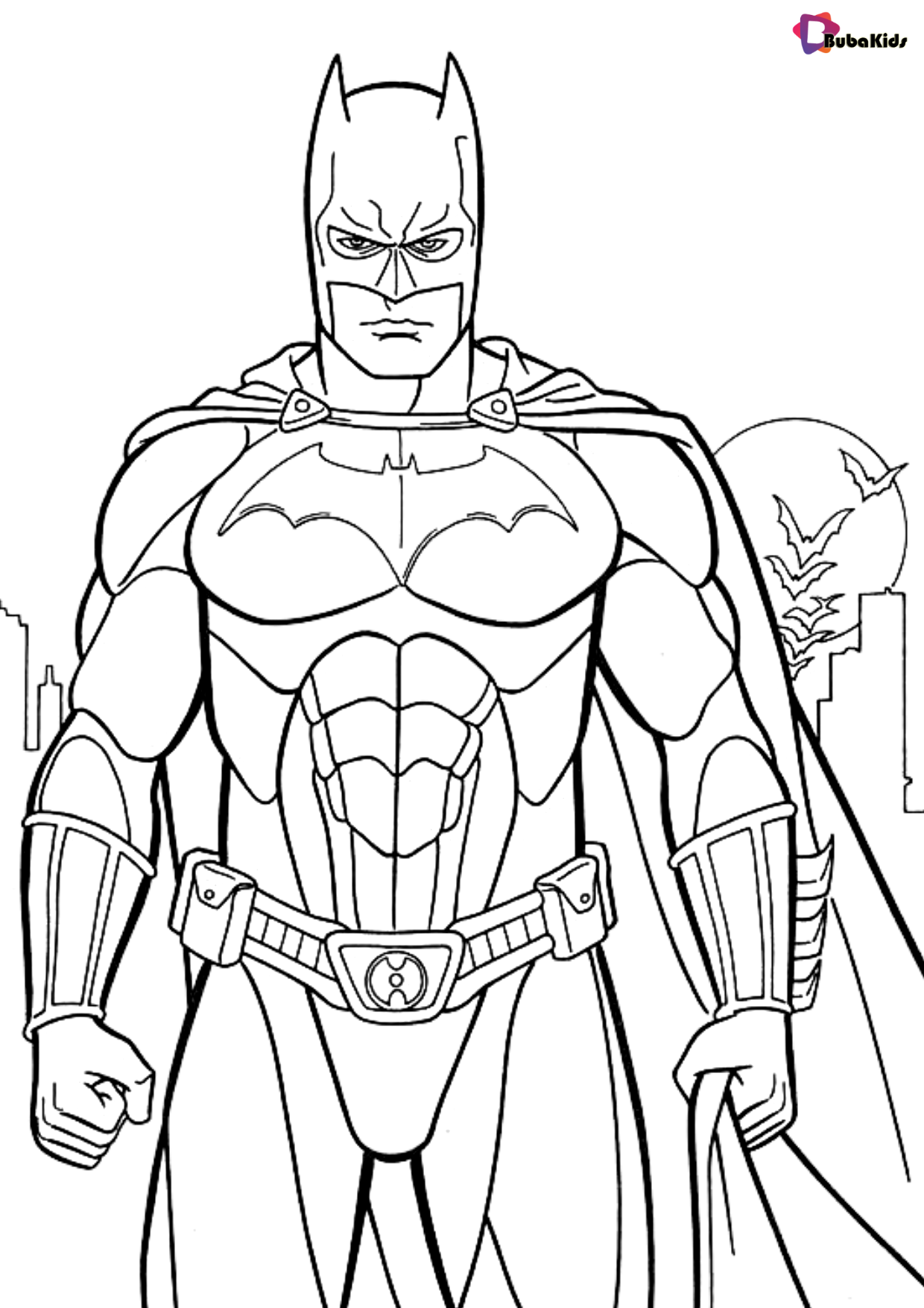 Superhero  coloring pages Batman coloring page Wallpaper