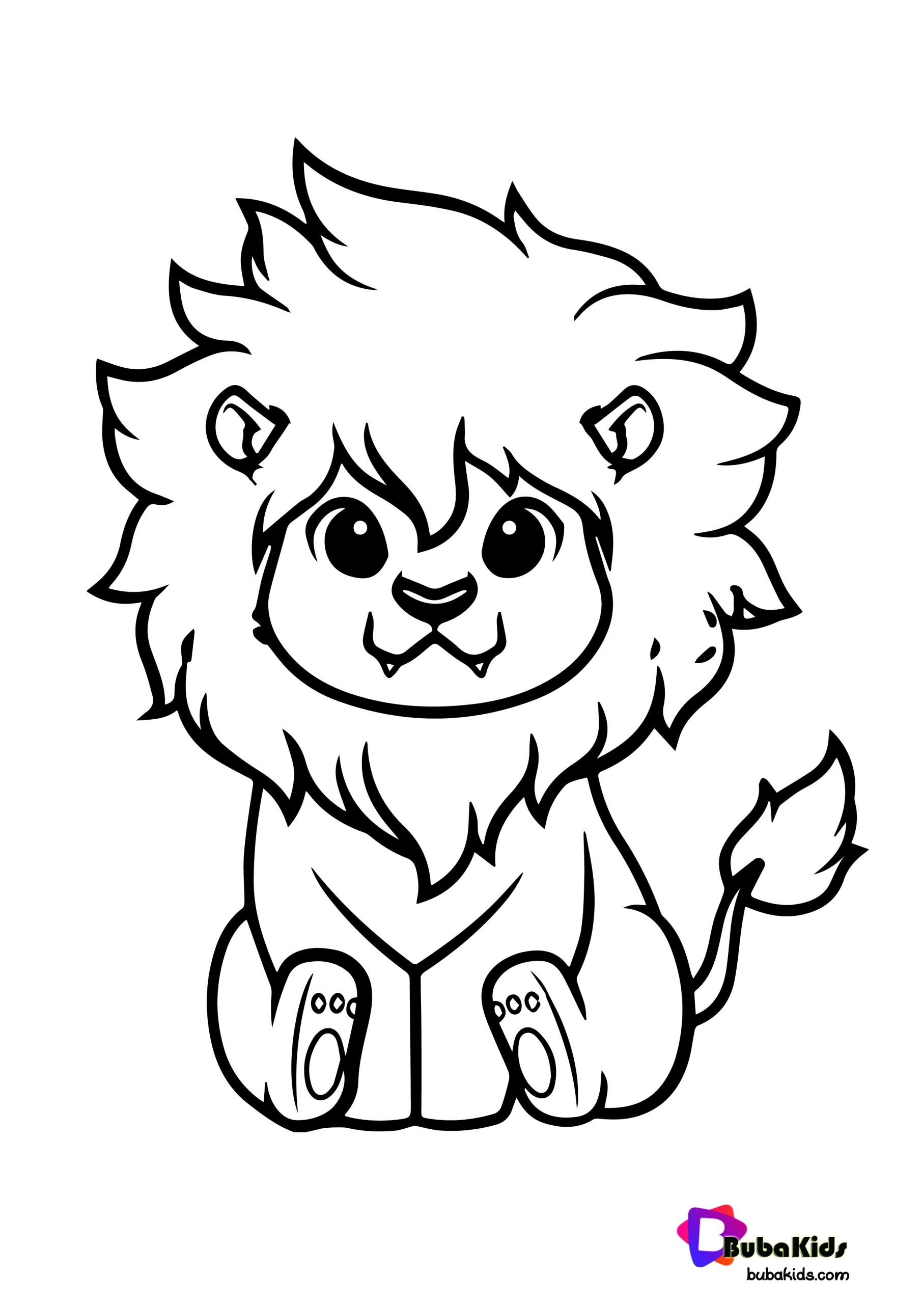 Cute Lion King Coloring Page Wallpaper