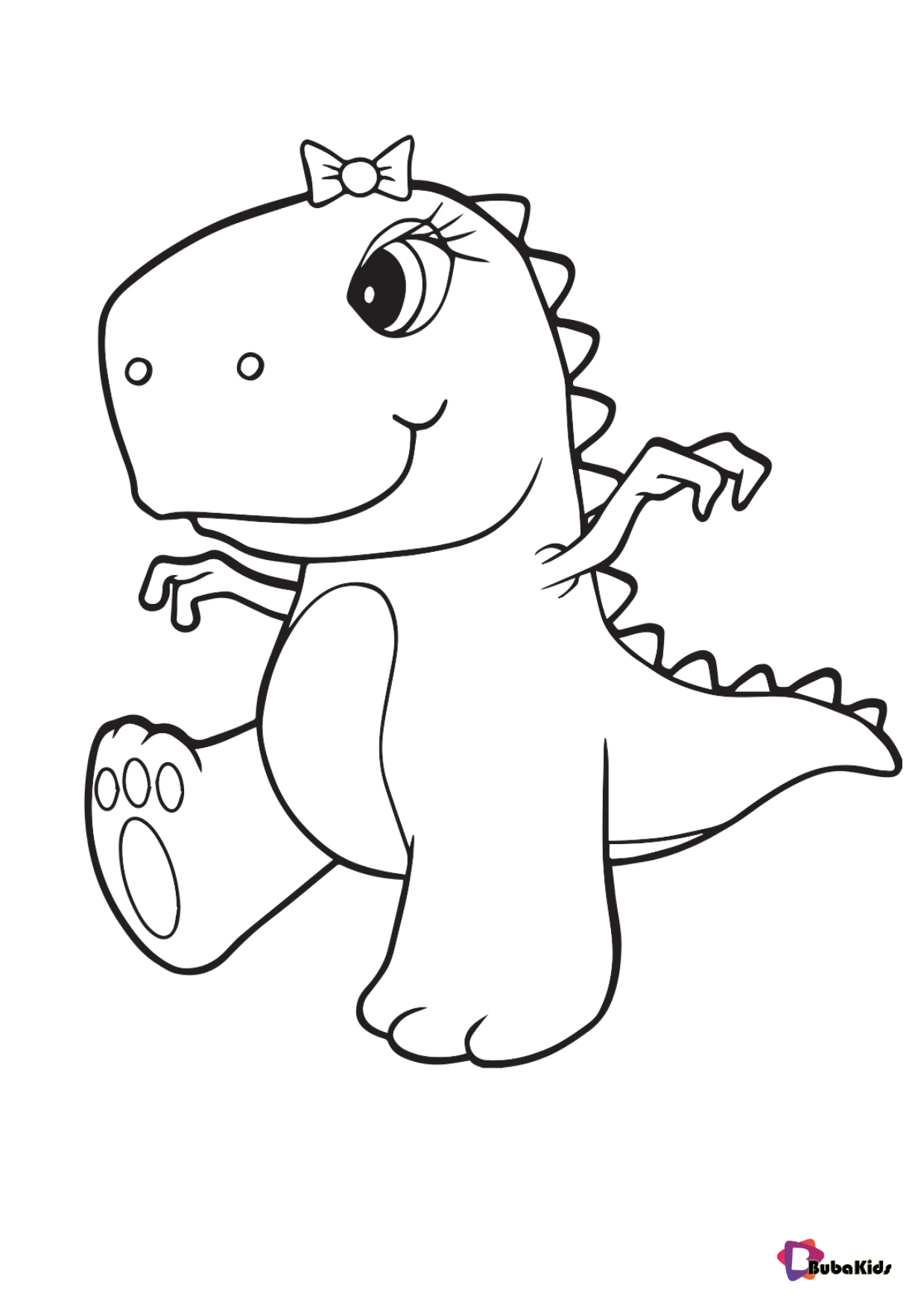 Cute little dinosaur baby colouring pages Wallpaper