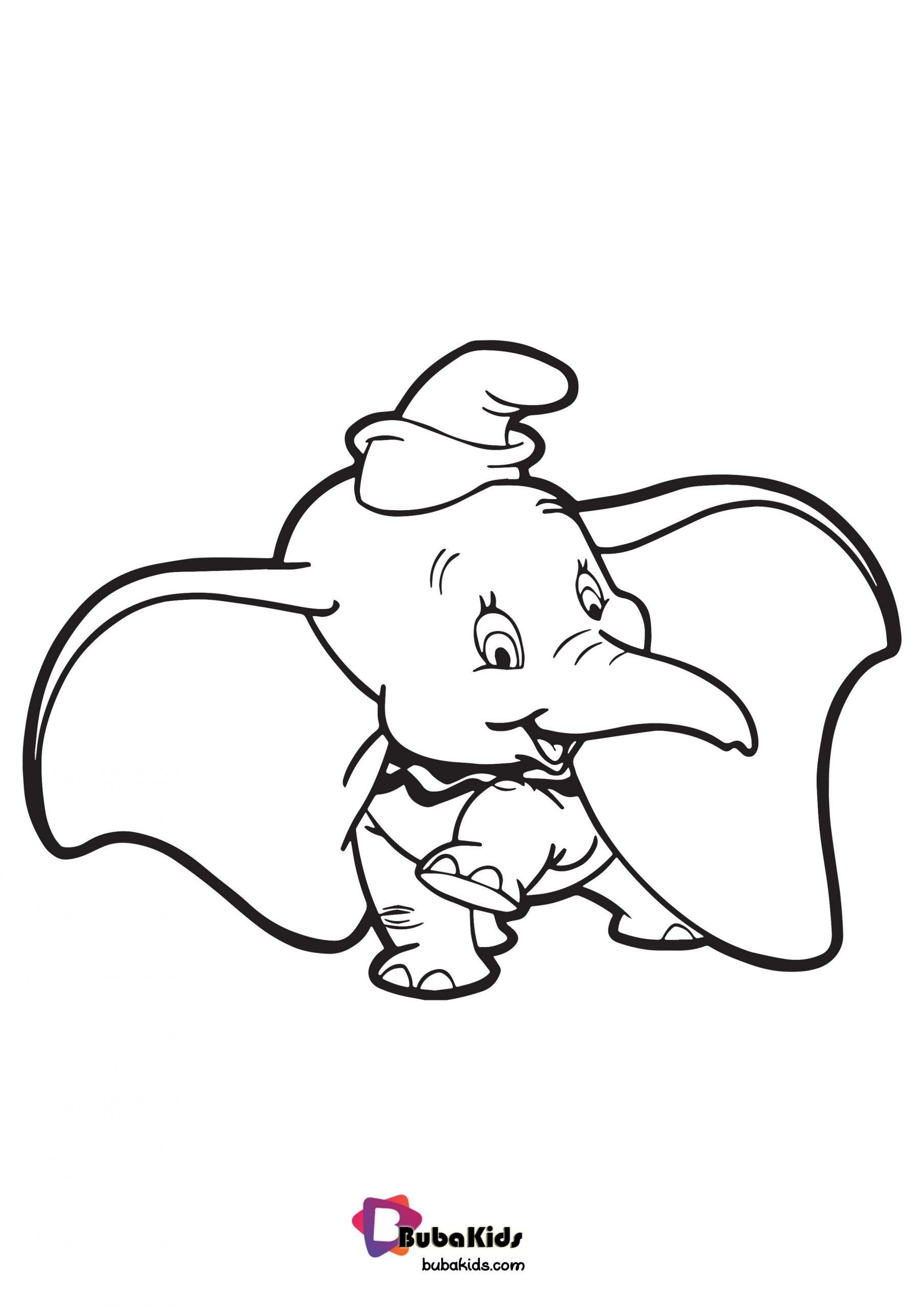 Disney Dumbo Elephant Coloring Page Wallpaper