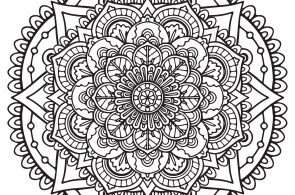 Easy Flower Mandala Coloring Page For Kids