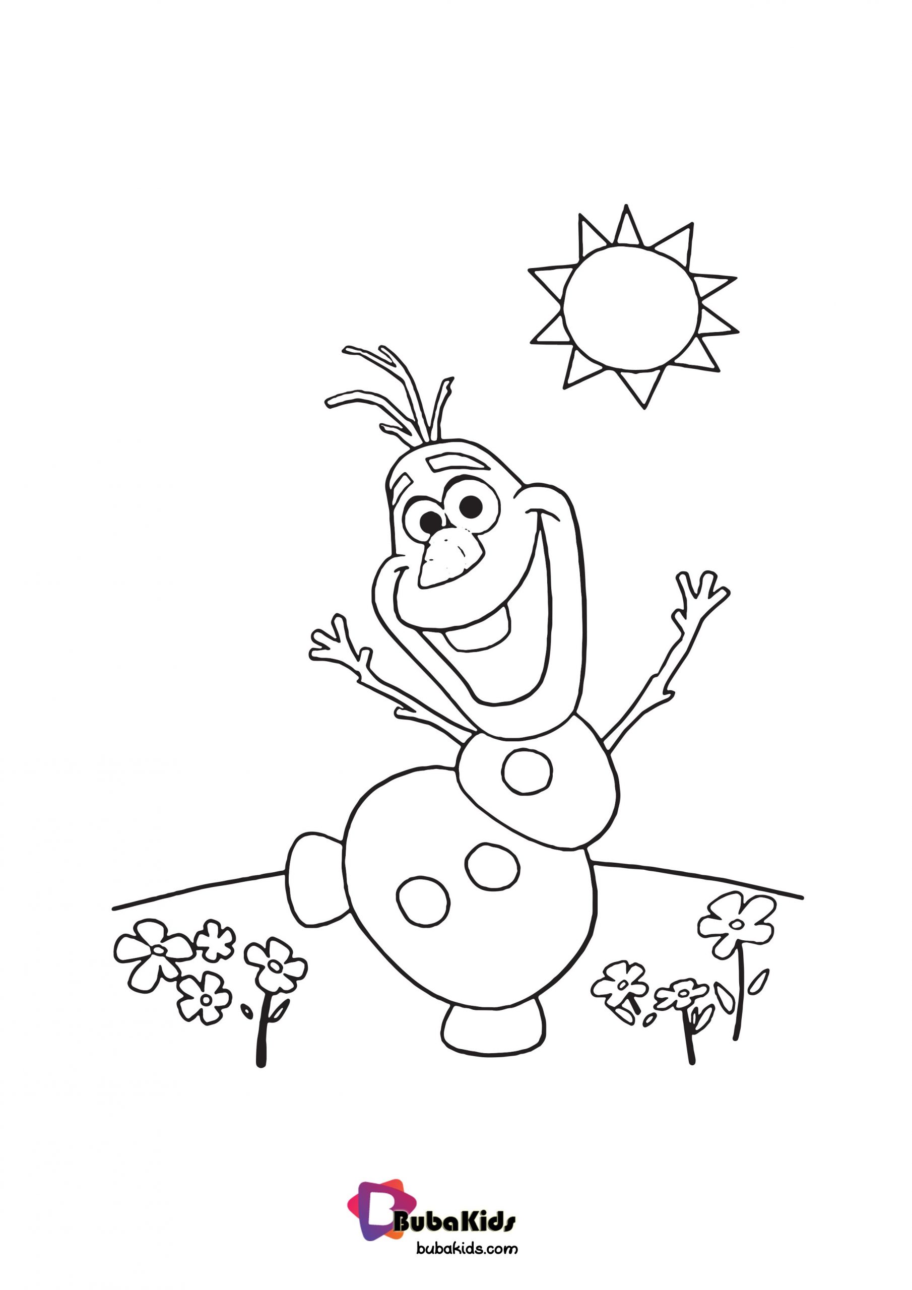 Funny Olaf Disney Coloring Page Wallpaper