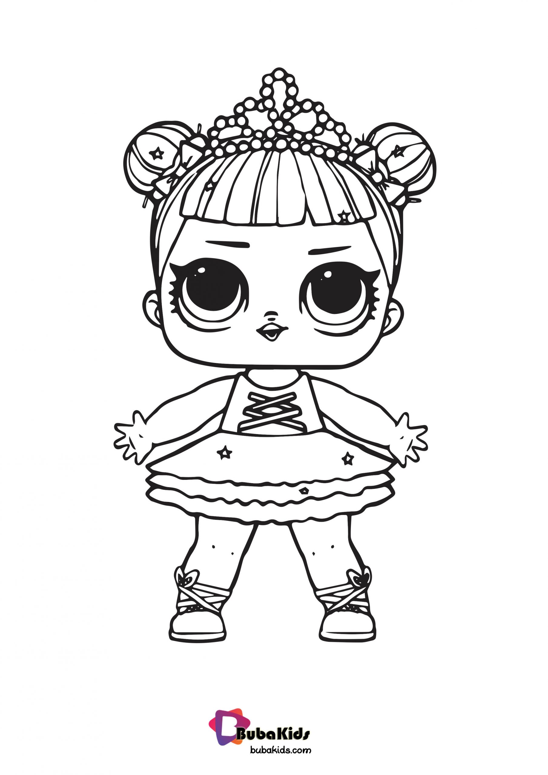 LOL Princess Doll Coloring Page   BubaKids.com