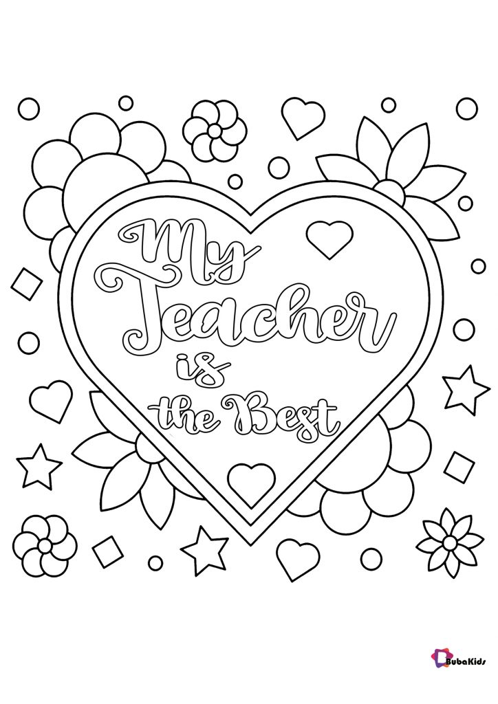 Free download to print Teacher appreciation day coloring pages