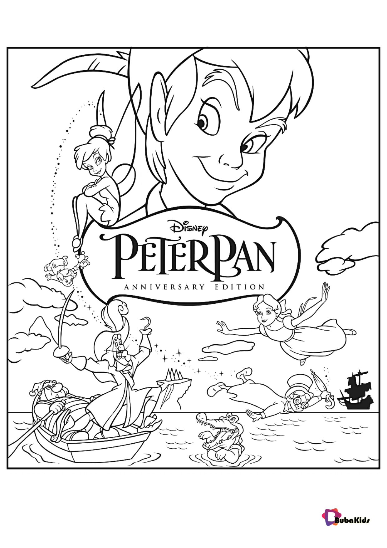 Disneys Peter Pan coloring page Wallpaper
