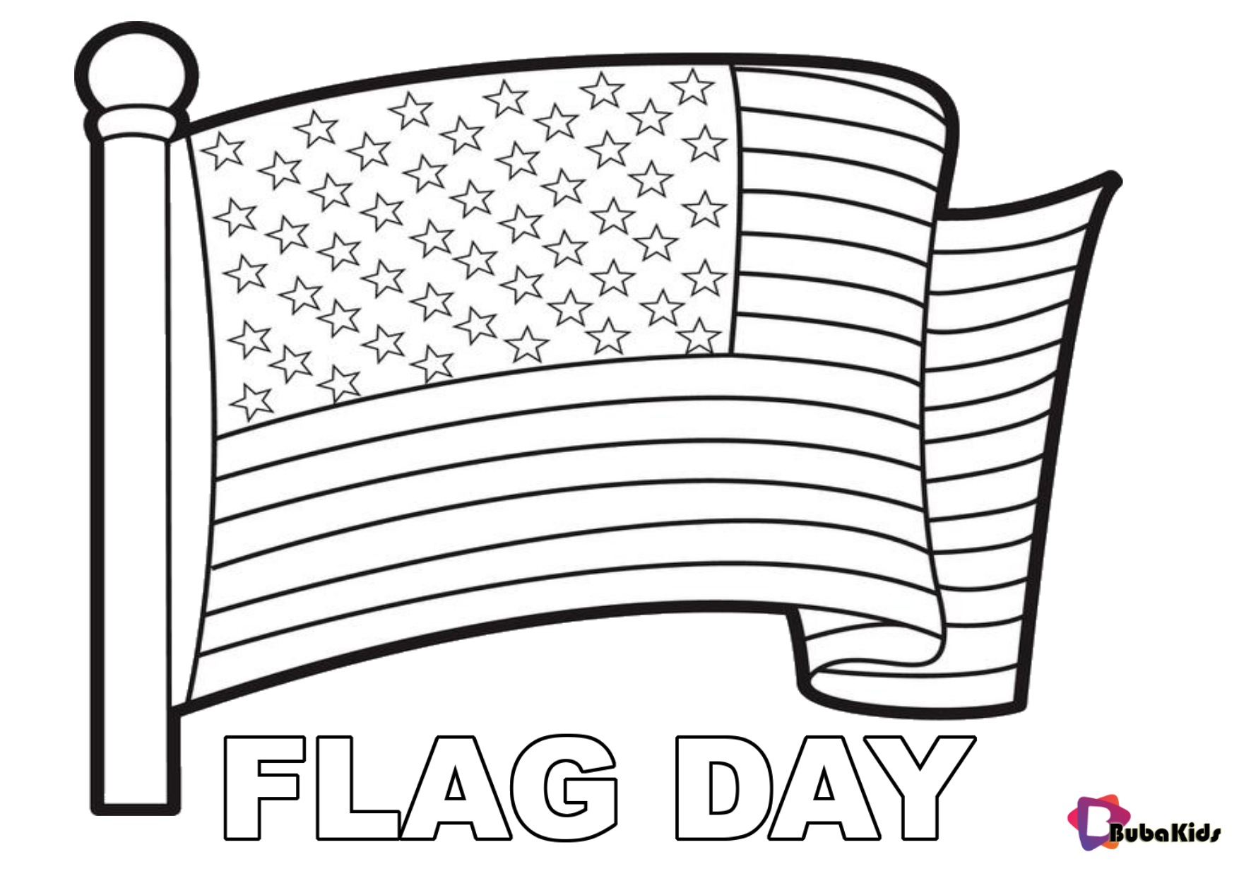 Flag Day coloring pages for kids Wallpaper
