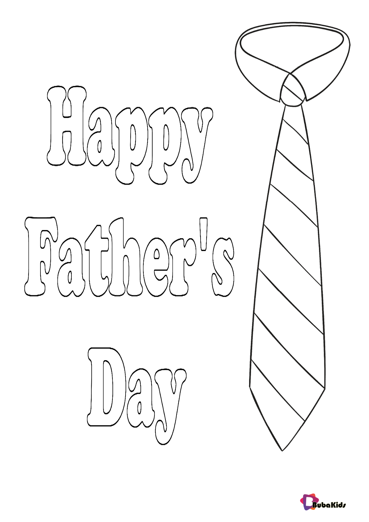 Happy Father’s day tie coloring pages Wallpaper